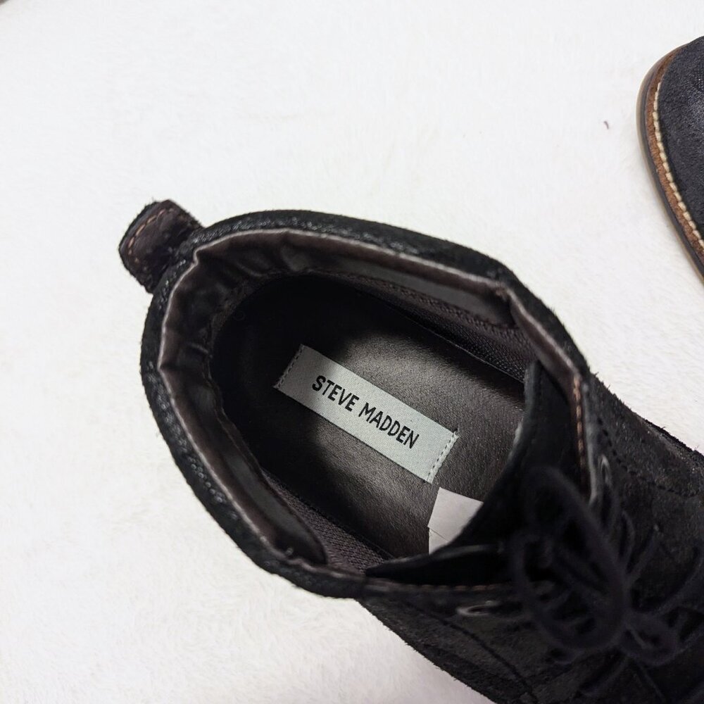 STEVE MADDEN Commander Camo Leather Oxford 10 US Lace-Up High Top Ankle - Picture 9 of 11